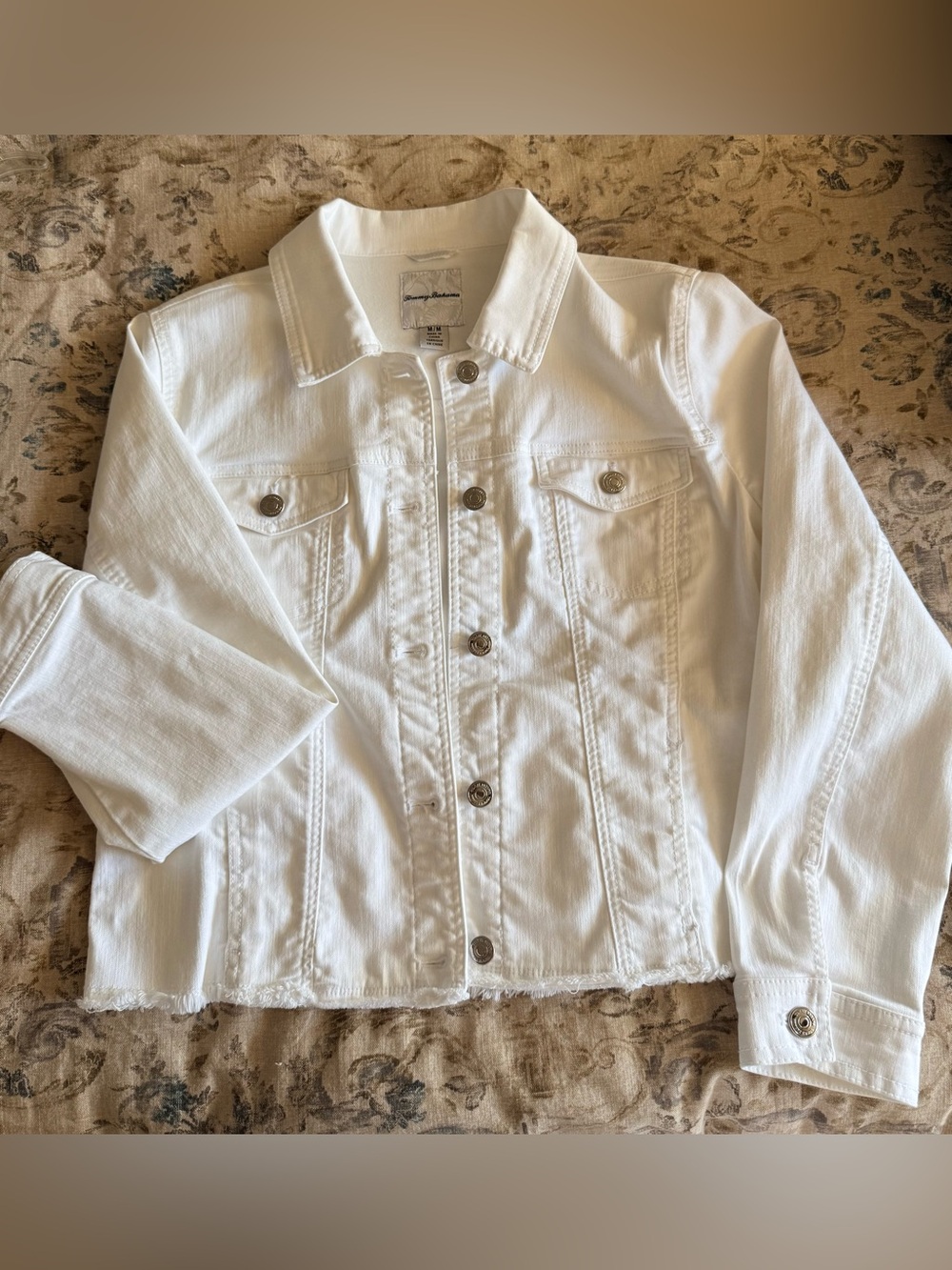 Tommy Bahama Ella Twill White Jean Jacket